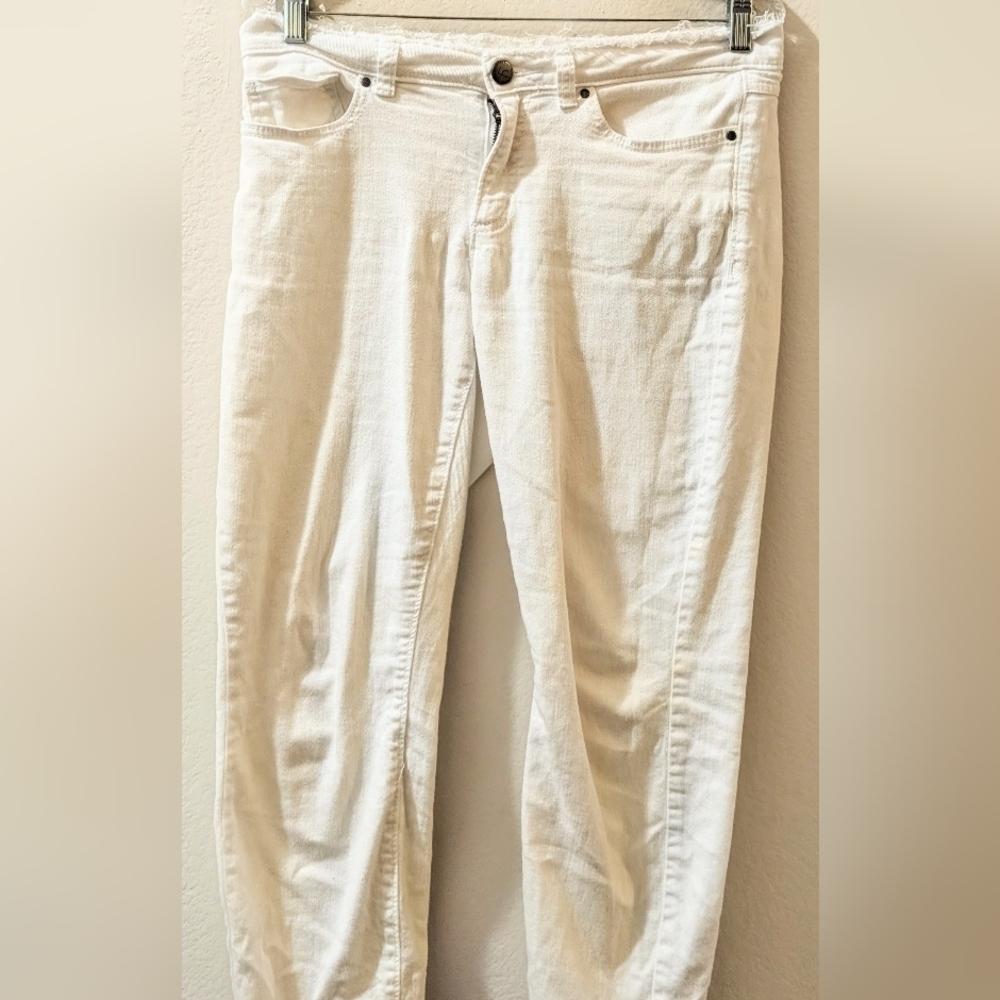 LC Lauren Conrad Women's Cream Skinny Jeans Size 8